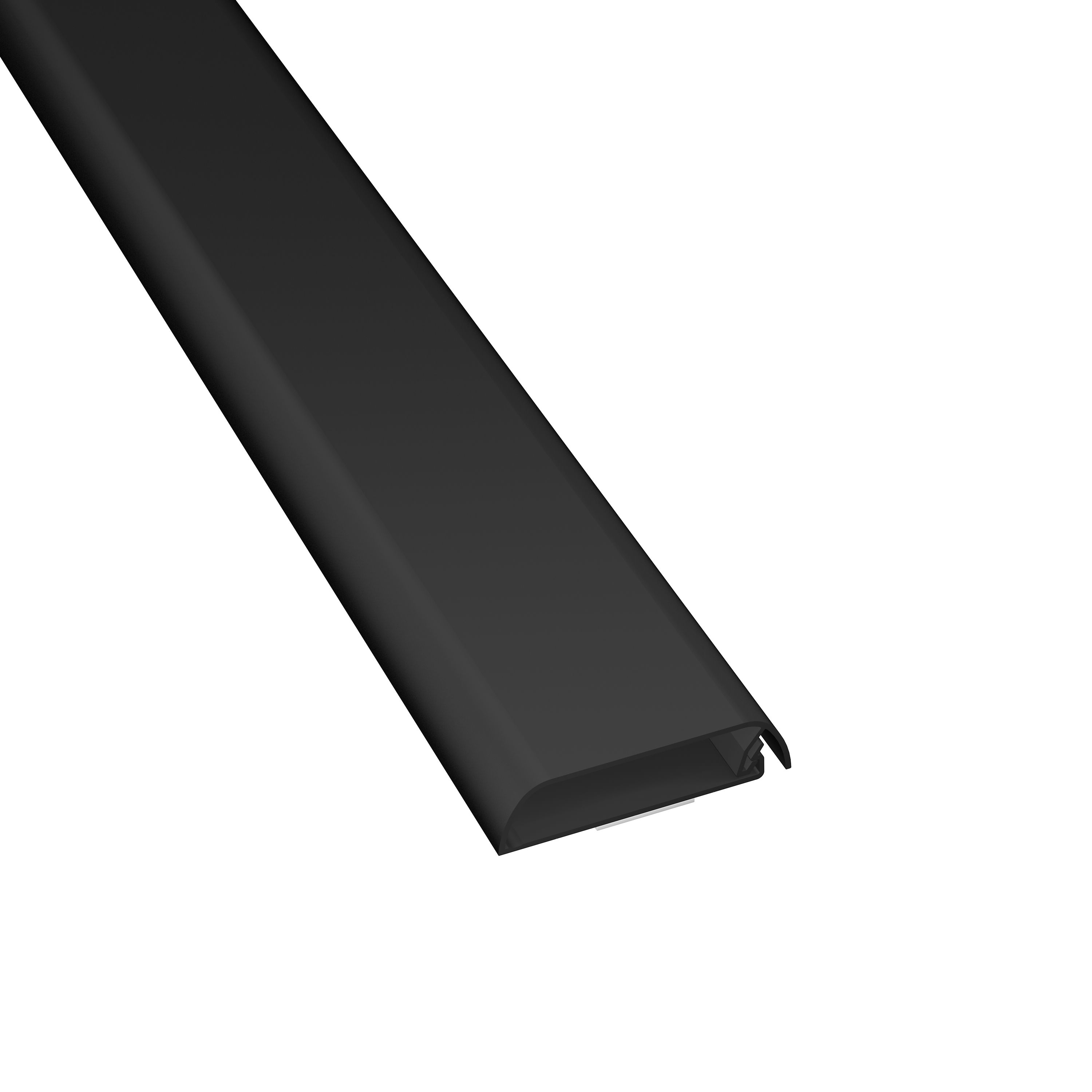 D-Line Black Flat Decorative trunking,(W)60mm (L)0.76m (H)15mm