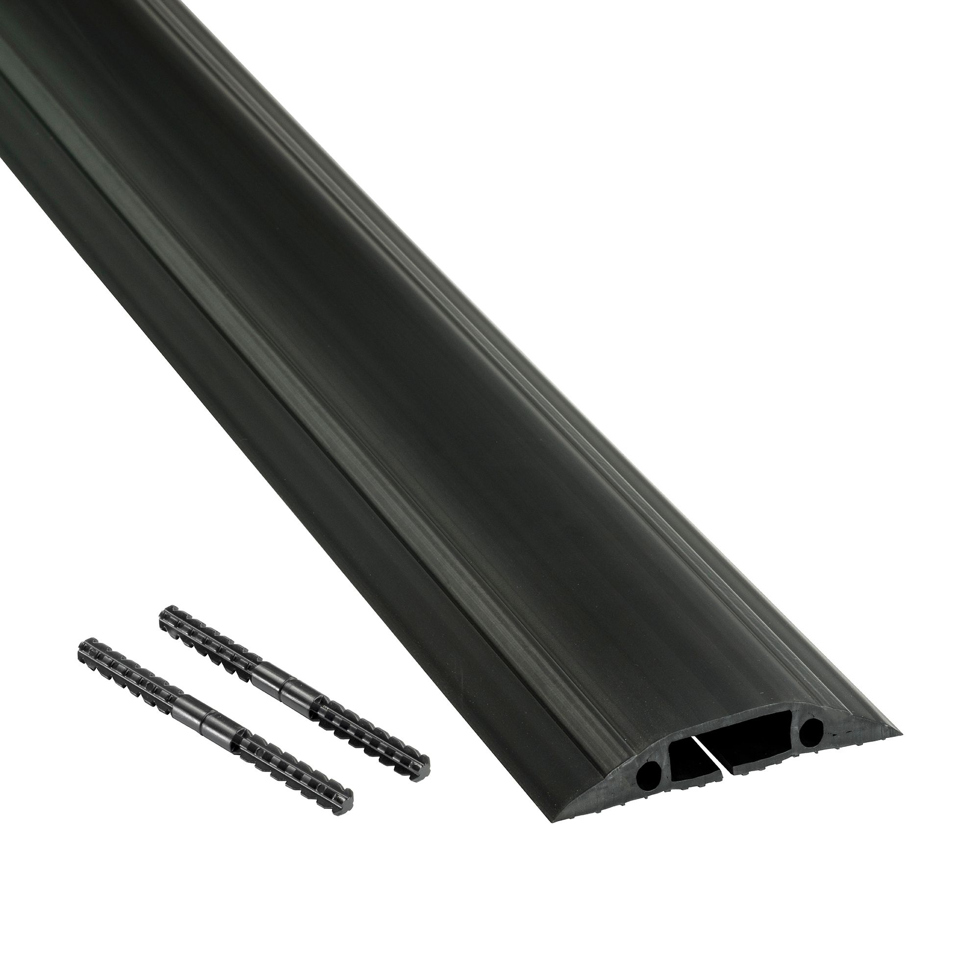 D-Line Black Floor cable cover, (L)1.8m