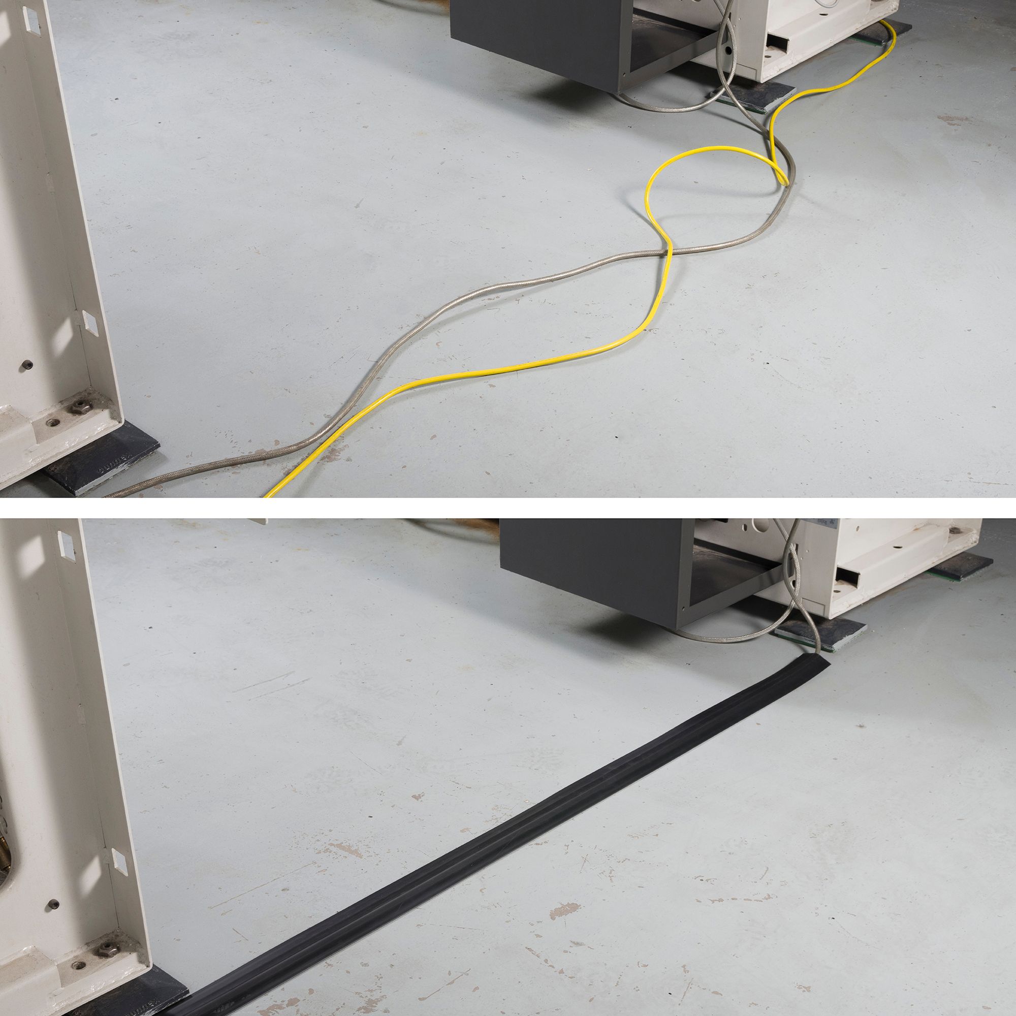 D-Line Black Floor cable cover, (L)1800mm (H)14mm