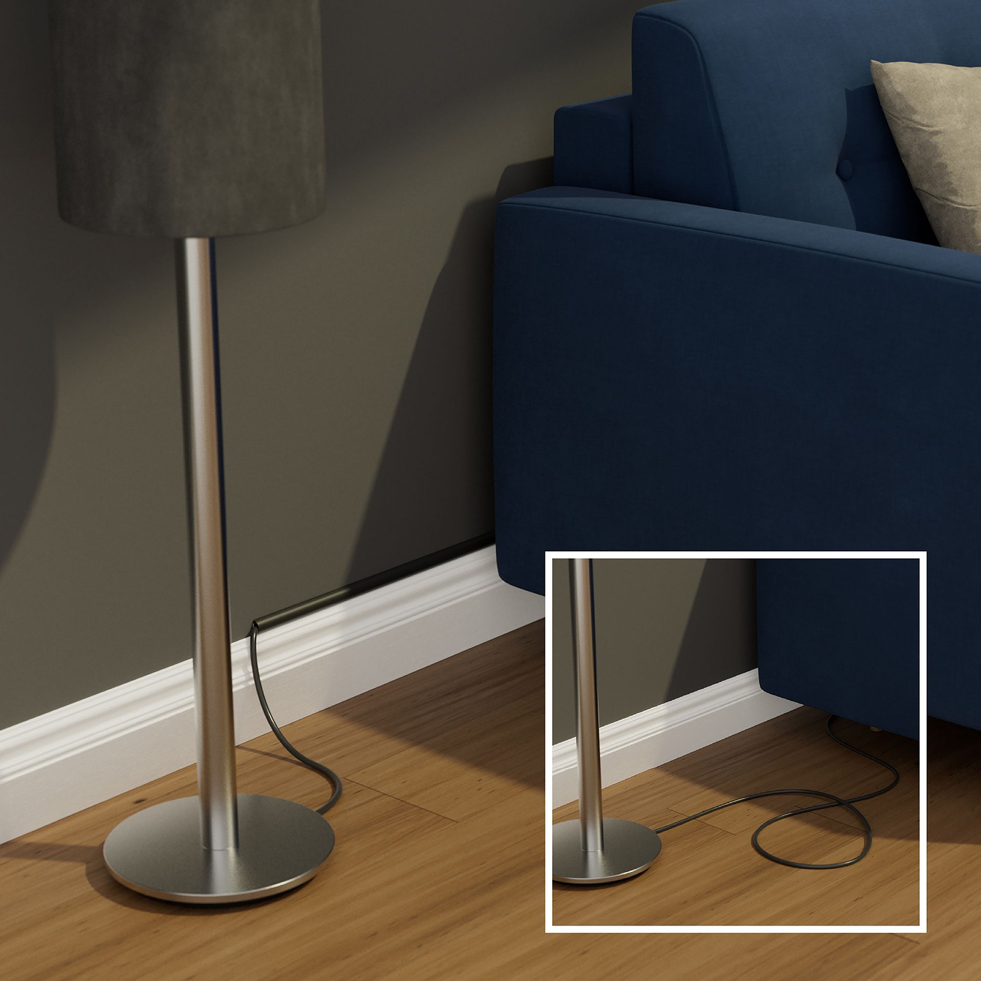 D Line Black Semi-circle Decorative trunking