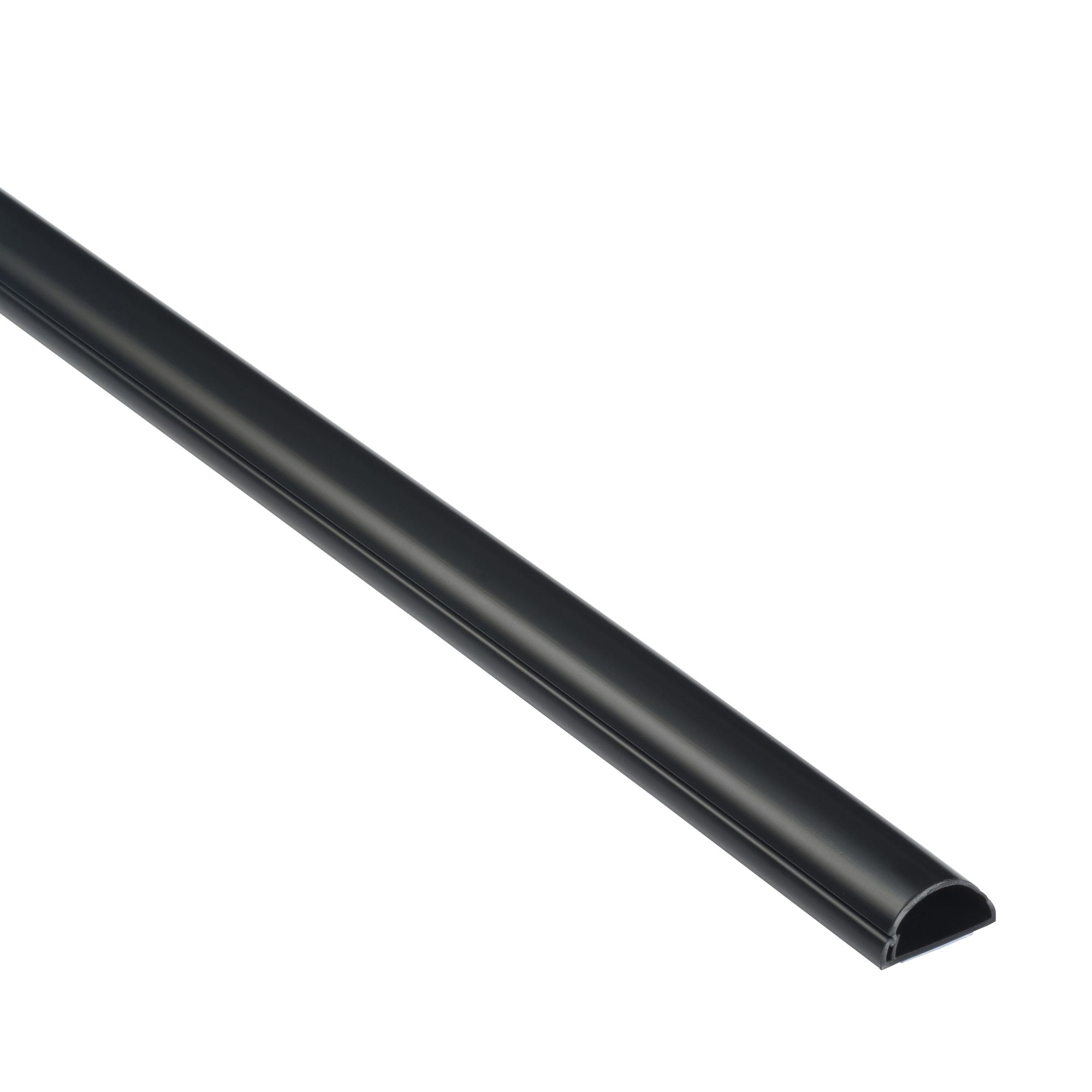 D-Line Black Semi-circle Mini trunking, (W)30mm (L)1m (H)15mm