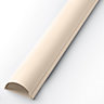 D-Line Cream Semi-circle Trunking length,(W)50mm (L)2m (H)25mm
