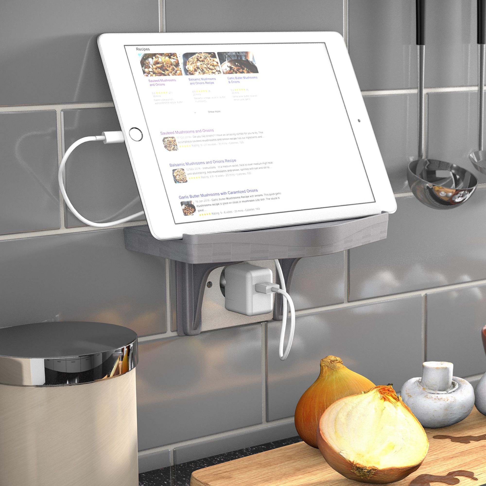 D-Line Grey Cable tidy shelf