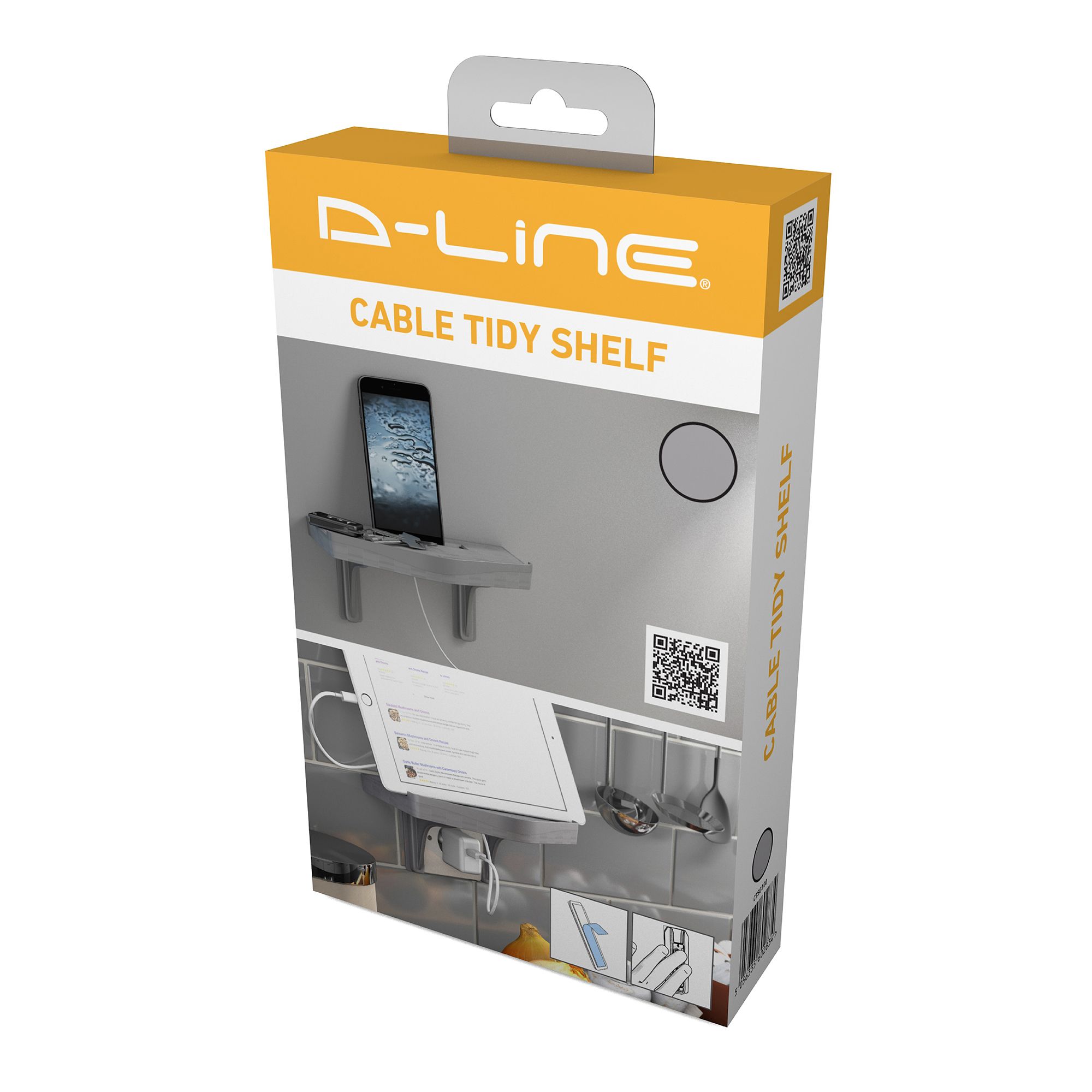 D-Line Grey Cable tidy shelf