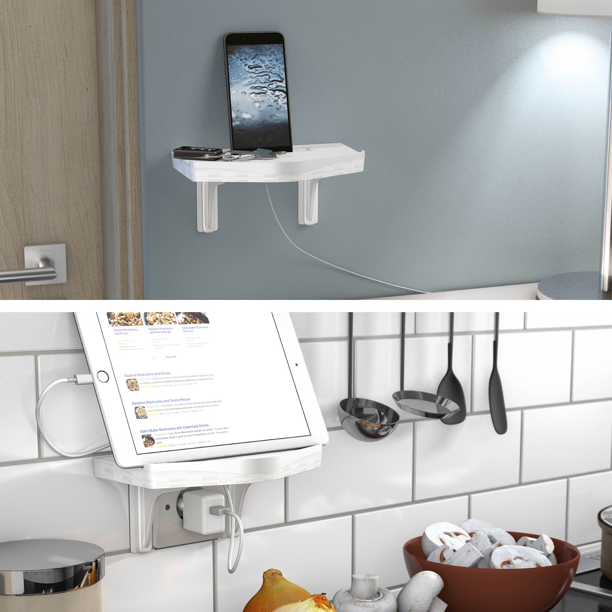 D-Line Indoor White Cable tidy shelf