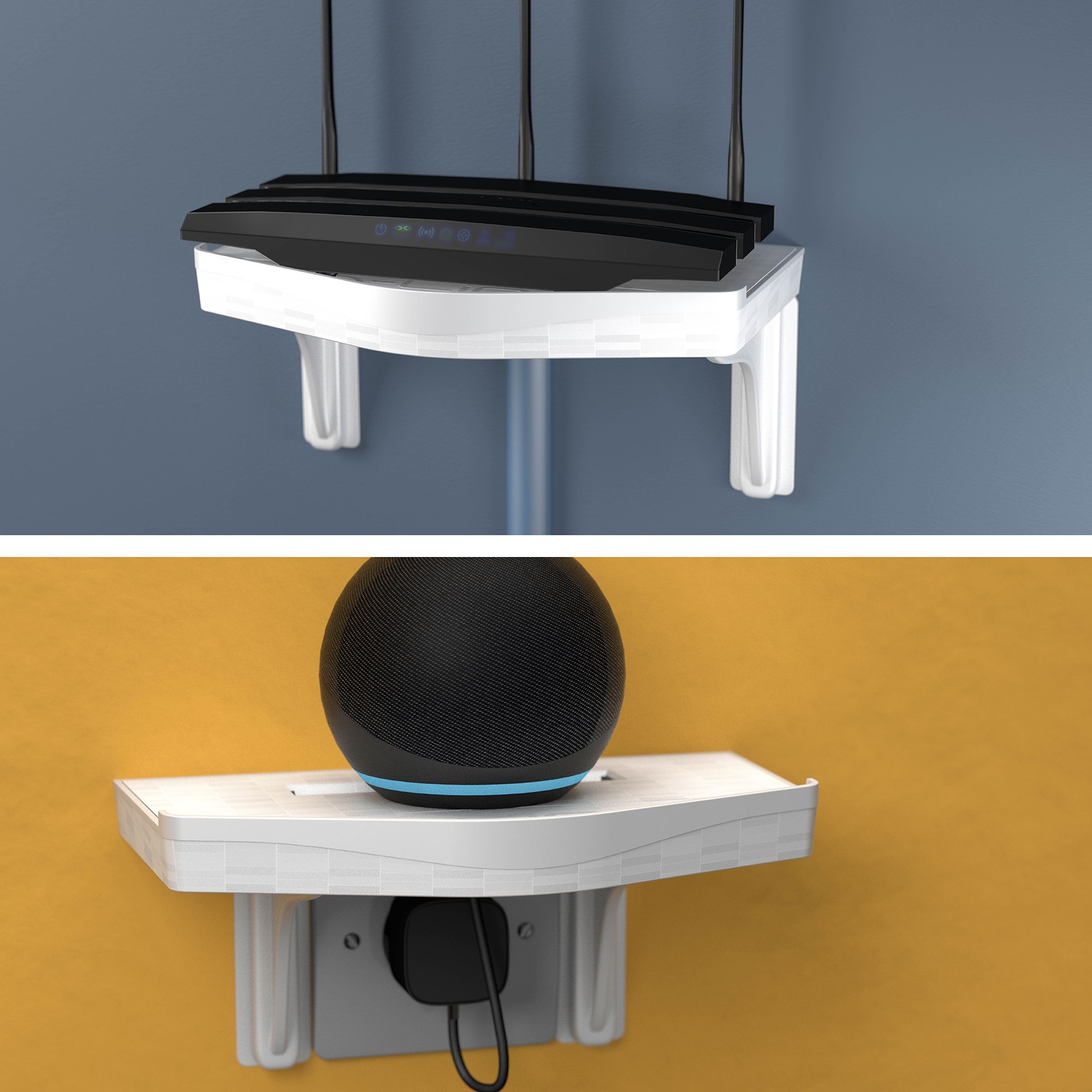 D-Line Indoor White Cable tidy shelf