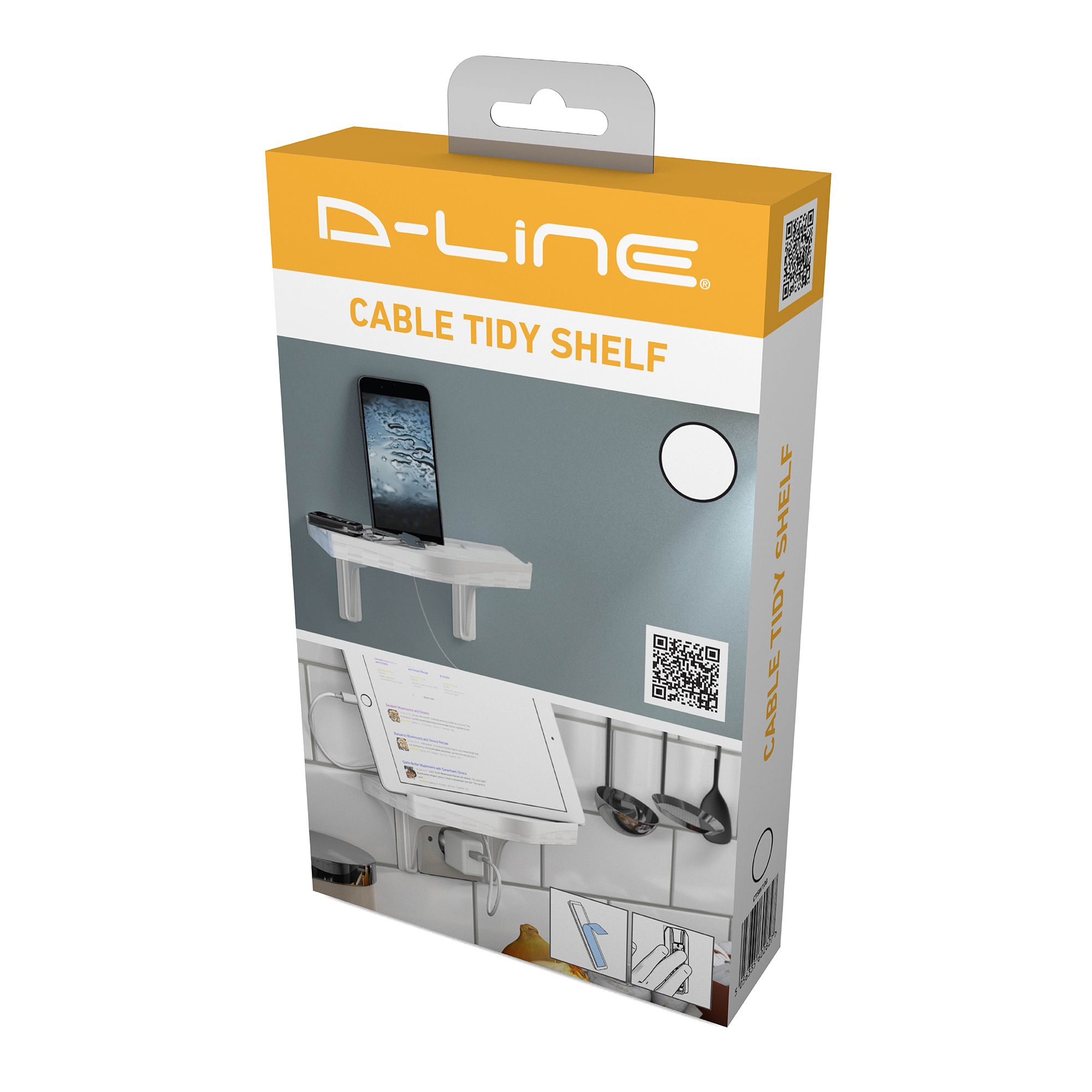 D-Line Indoor White Cable tidy shelf
