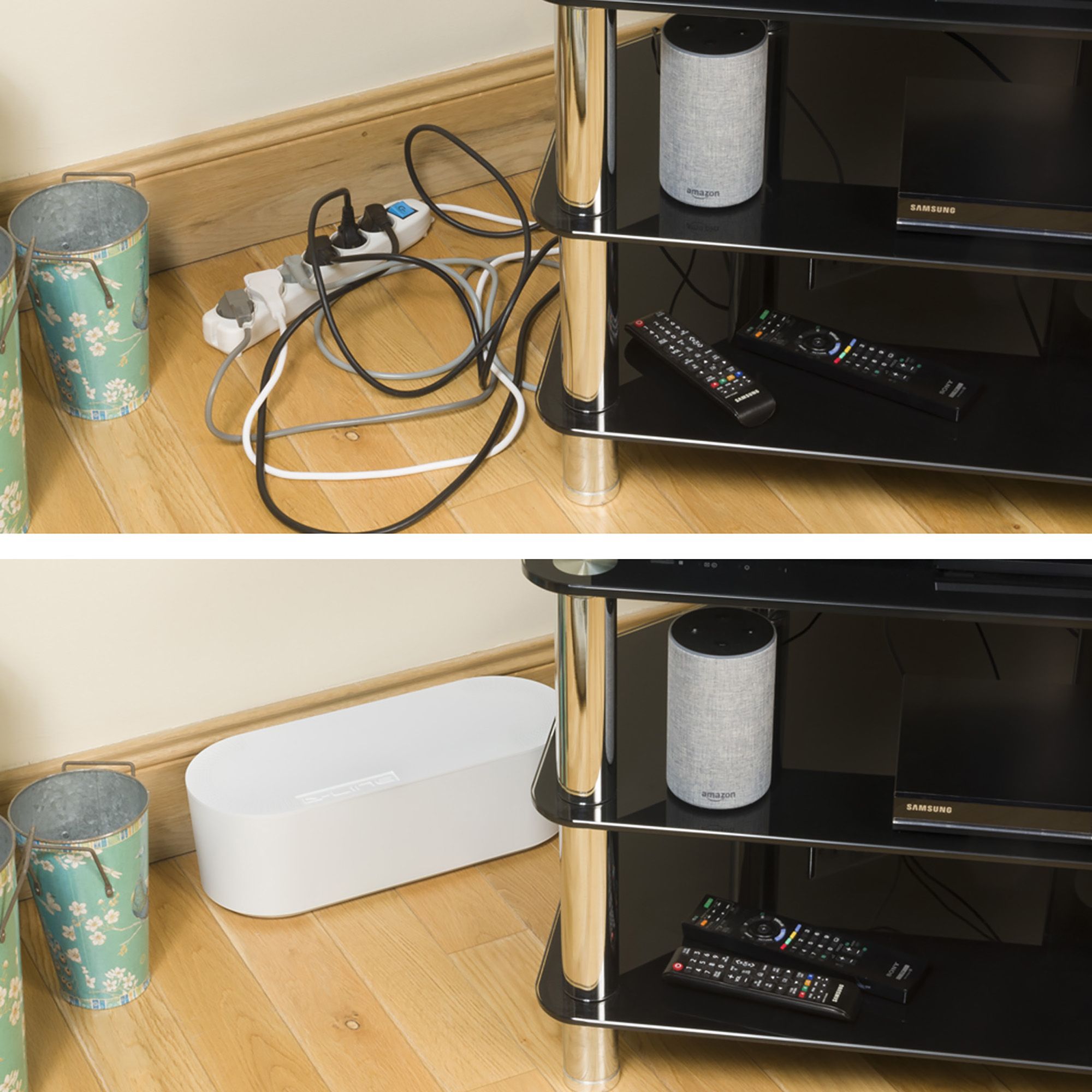 D-Line Large White Cable tidy unit