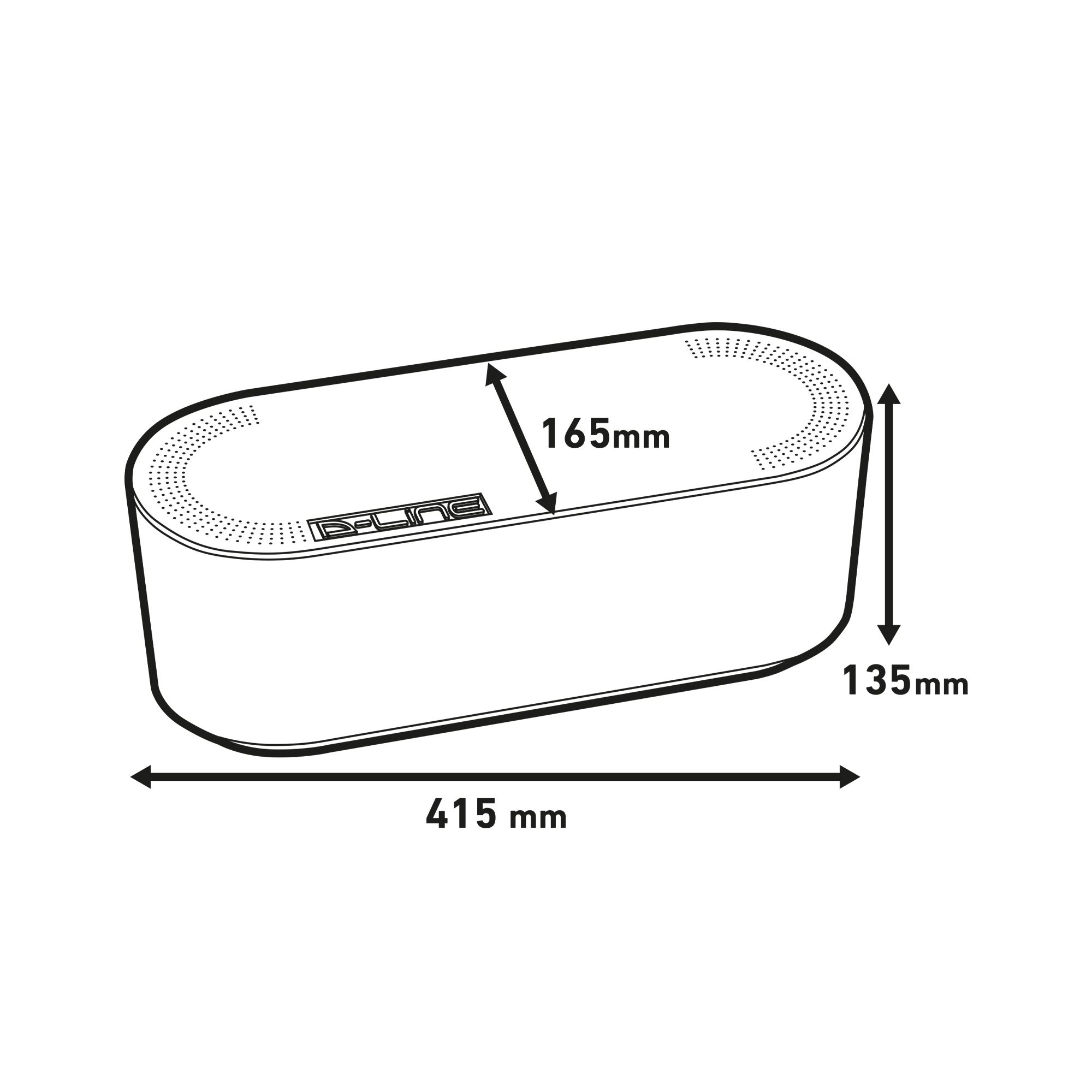 D-Line Large White Cable tidy unit
