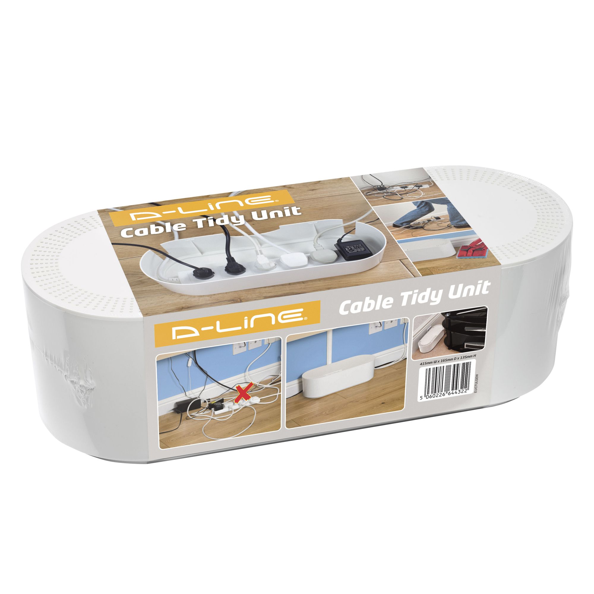 D-Line Large White Cable tidy unit