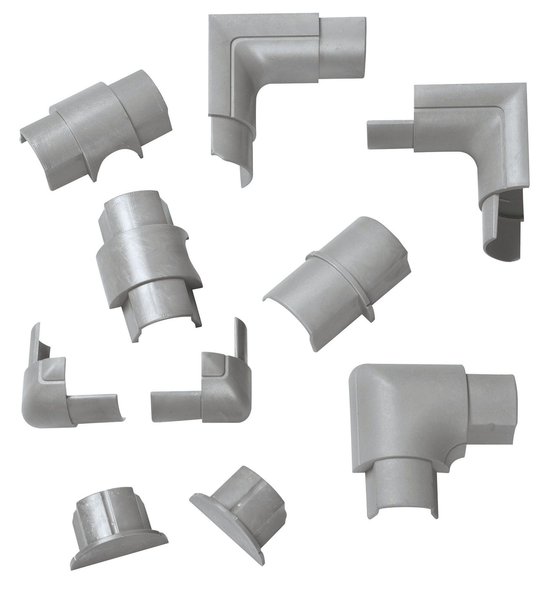 D-Line Metallic effect 10 Piece Trunking kit (D)15mm, (W)30mm