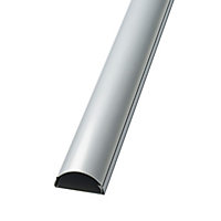 D-Line Silver 60mm Semi-circle Trunking length, (L)2m