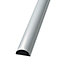 D-Line Silver 60mm Semi-circle Trunking length, (L)2m