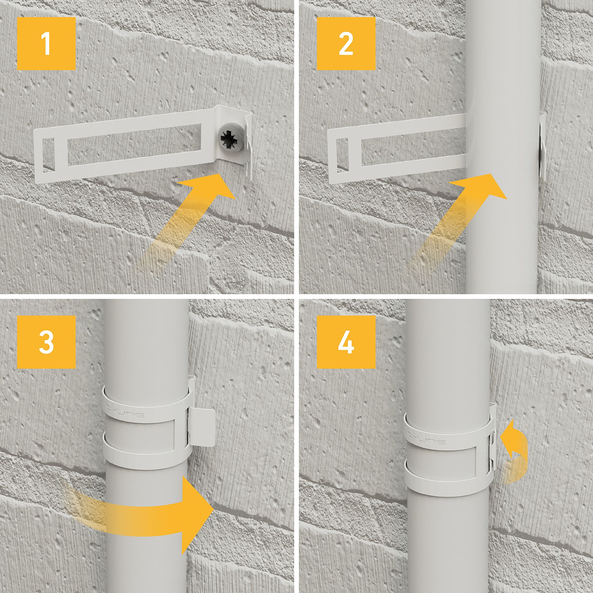 D-Line Steel 25mm White Fire-rated Conduit saddle, Pack of 5