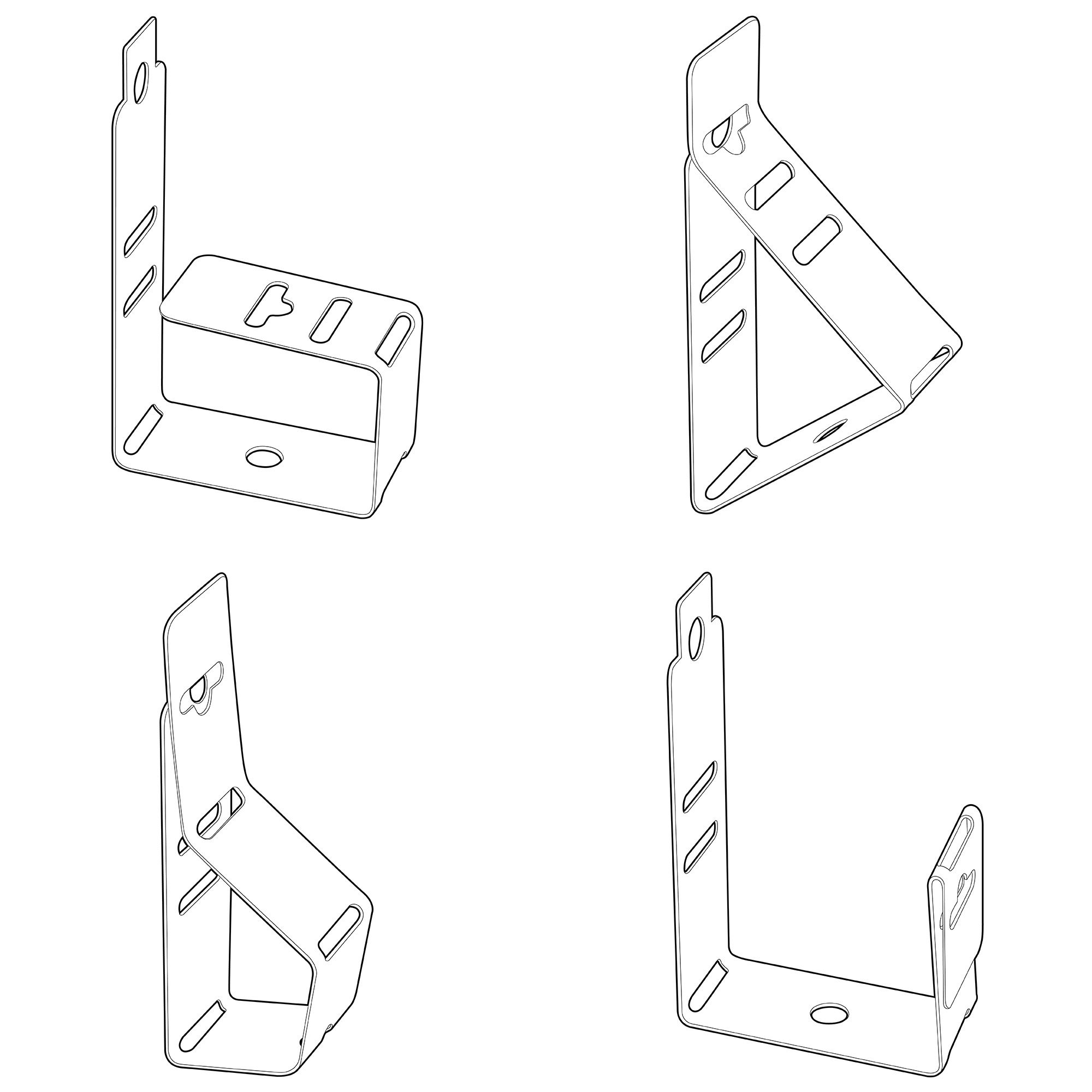 D-Line Steel Flat 35mm 165mm Not self-adhesive Fire-rated F-Clip Pack of 20