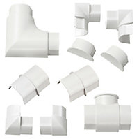 D-Line White 10 Piece Trunking kit (D)20mm, (W)40mm