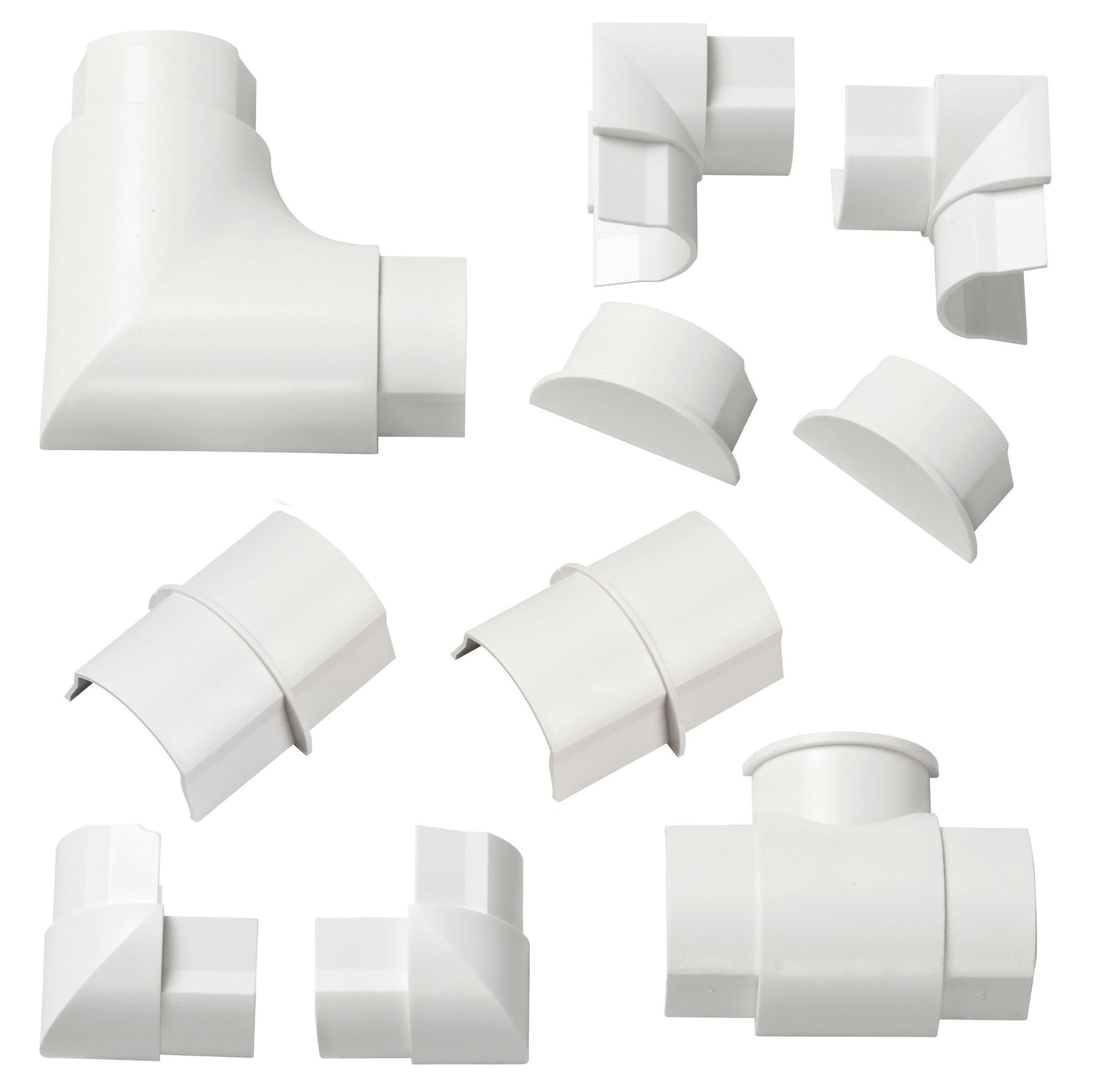 D-Line White 10 Piece Trunking kit (D)20mm, (W)40mm