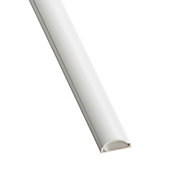 D-Line White 16mm Semi-circle Trunking length, (L)2m