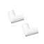 D-Line White 20mm x 10mm Flat 90° Trunking angle, Pack of 2
