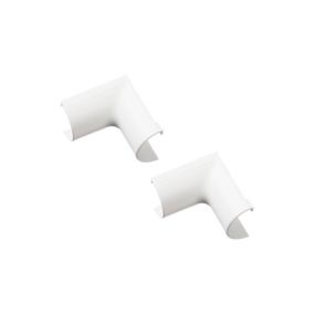 D-Line White 20mm x 10mm Internal 90° Trunking angle, Pack of 2
