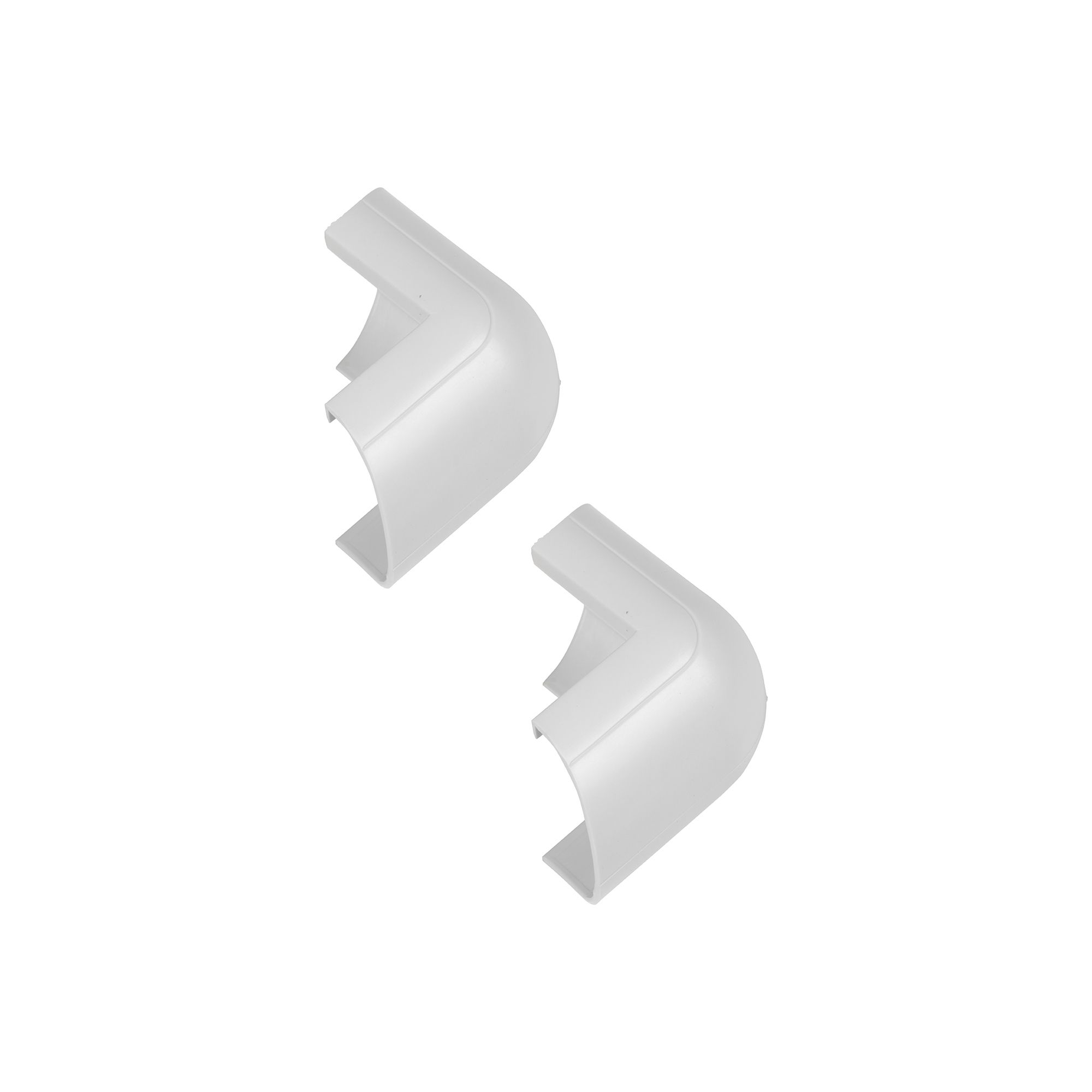 D-Line White 30mm x 15mm External Trunking angle, Pack of 2