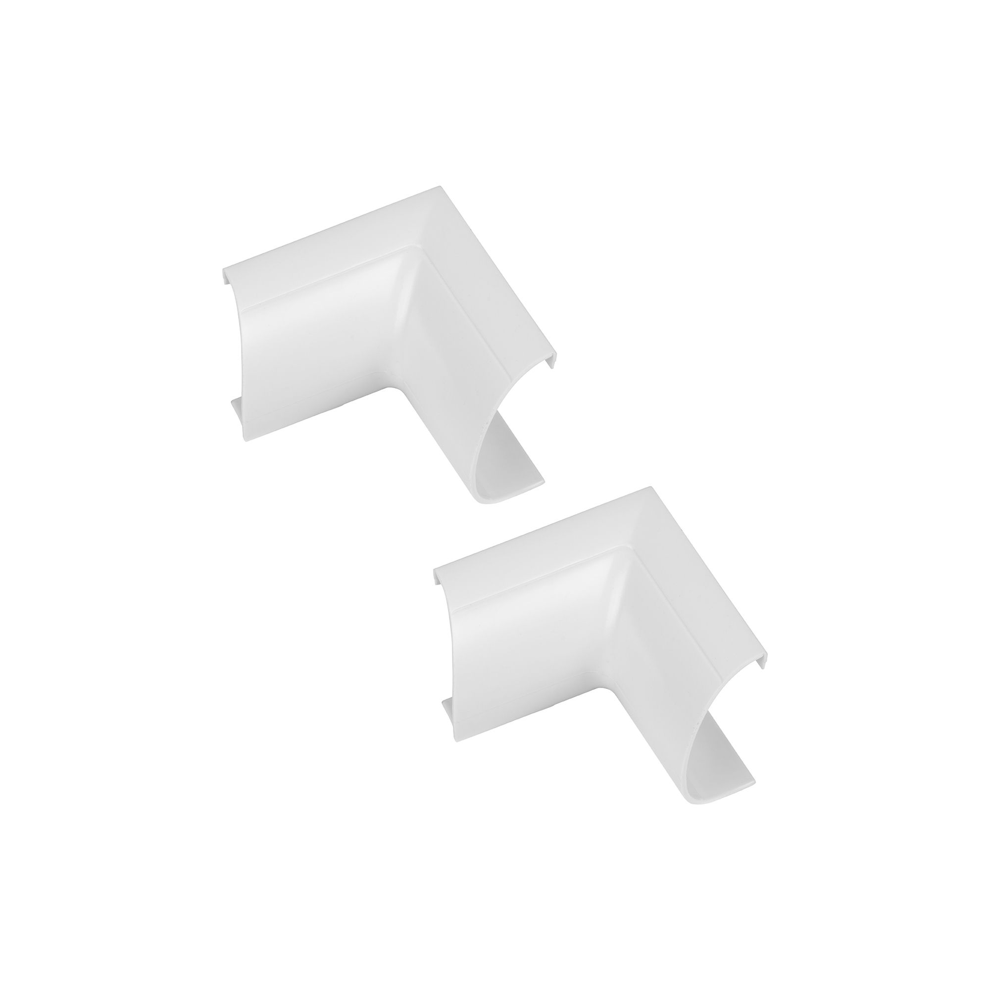 D-Line White 30mm x 15mm Internal Trunking angle, Pack of 2