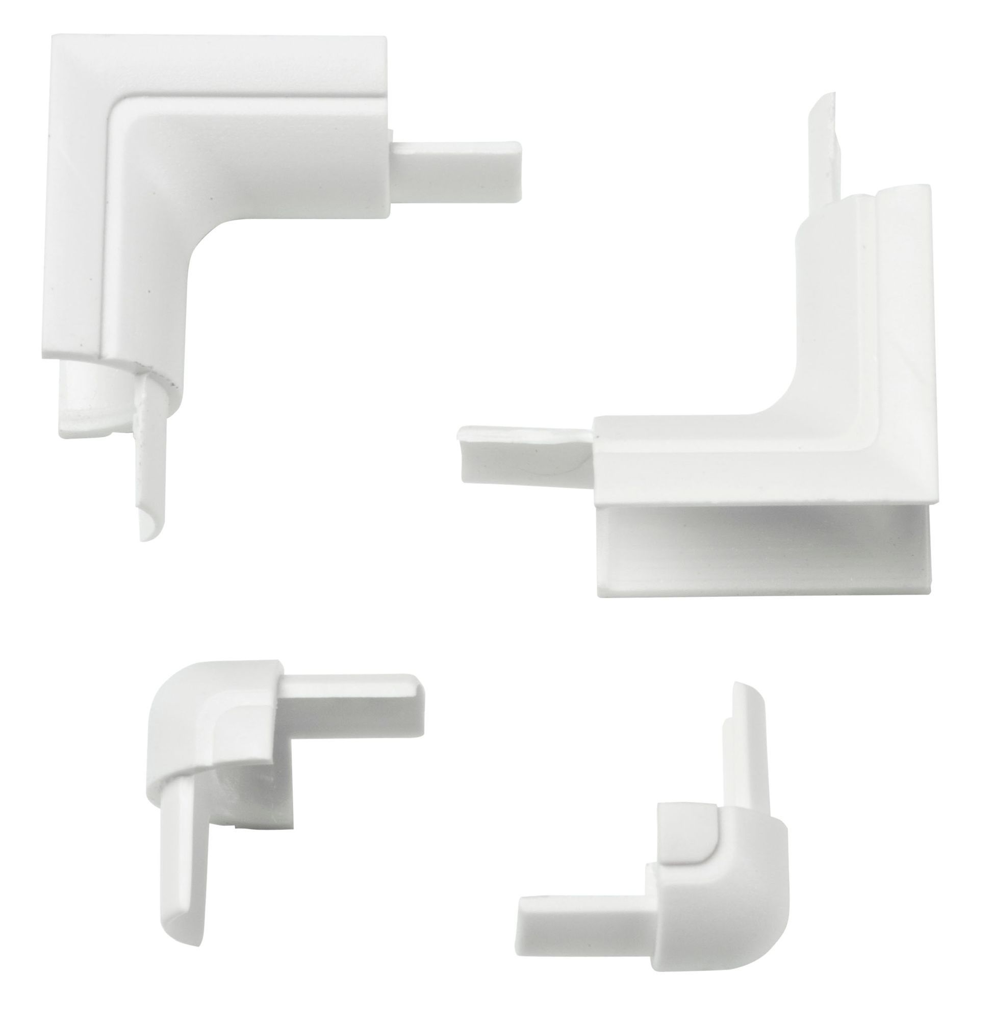 D-Line White 4 Piece Trunking kit (D)15mm, (W)30mm