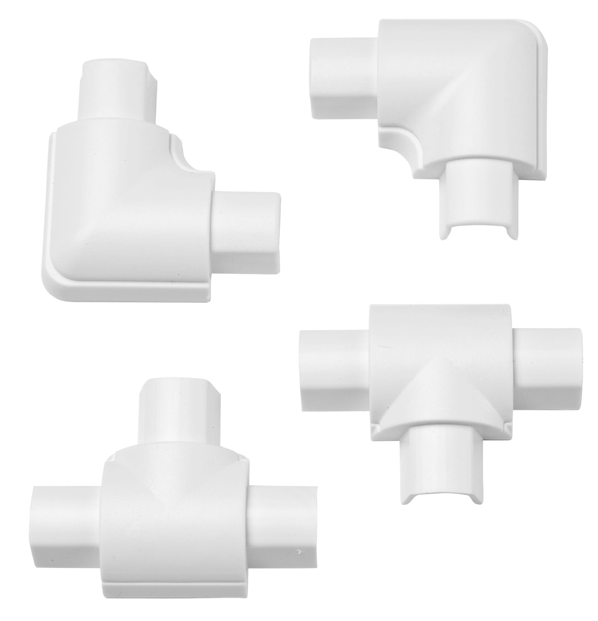 D-Line White 4 Piece Trunking kit (D)15mm, (W)30mm