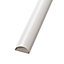 D-Line White 40mm Semi-circle Trunking length, (L)1.2m