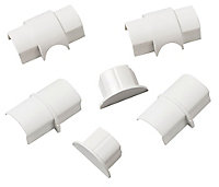 D-Line White 6 Piece Trunking kit (D)15mm, (W)30mm