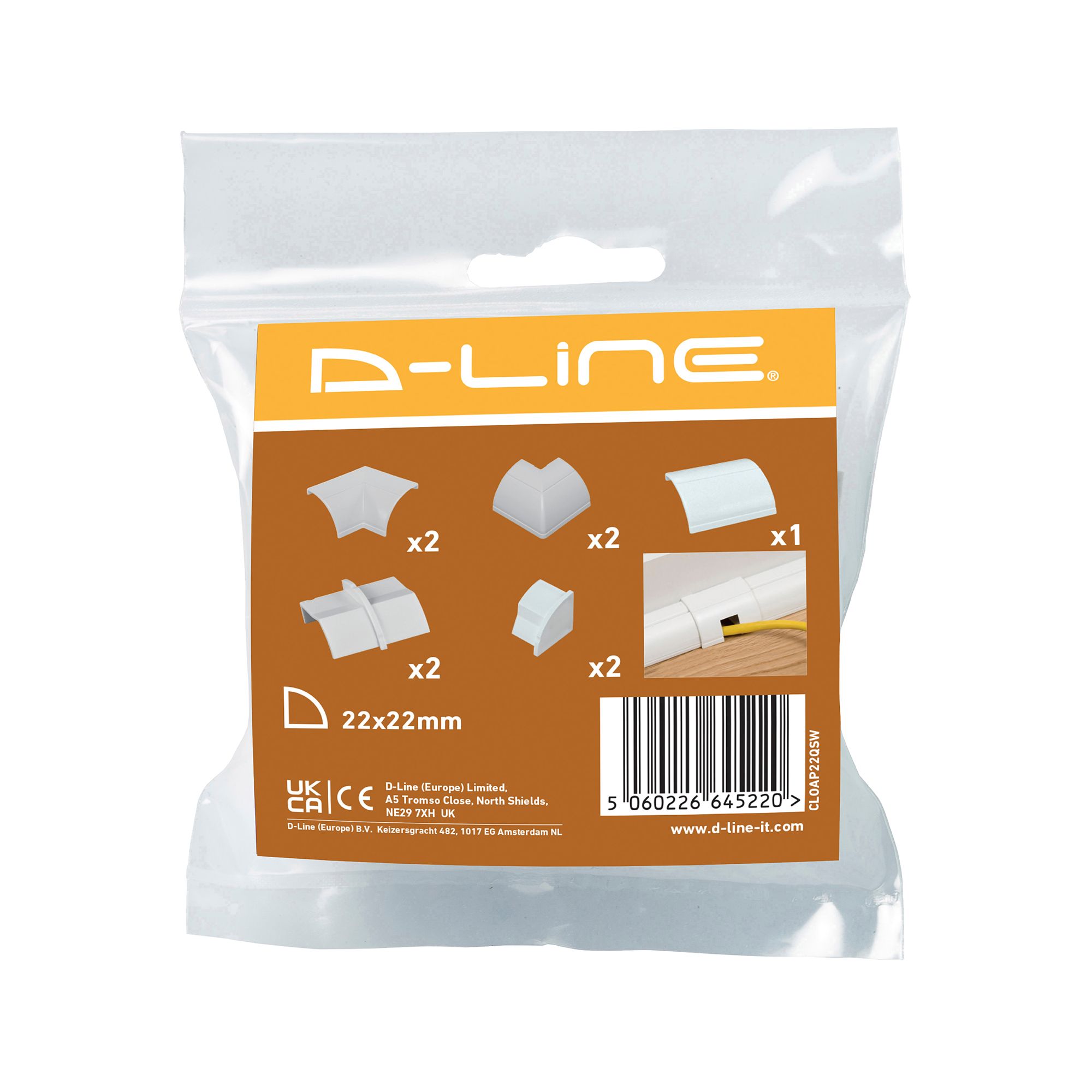D-Line White 9 Piece Accessory pack (D)22mm, (W)22mm