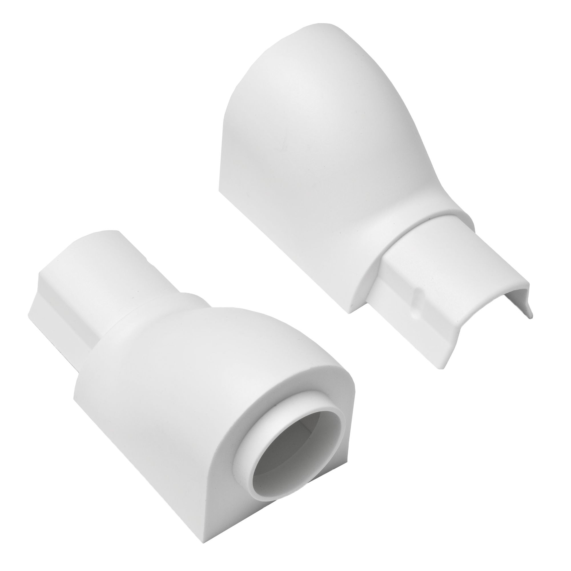 D Line White ABS plastic Circular adaptor, Pack of 2