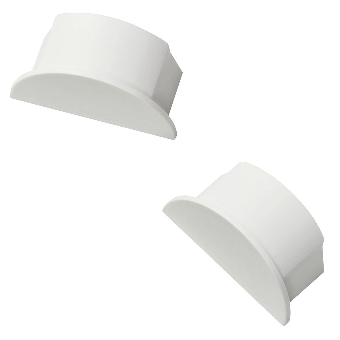 D-Line White ABS plastic Trunking end cap