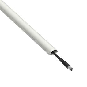 D-Line White Half-round Trunking length, Pack of 4 (D)20mm
