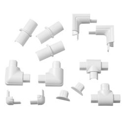 D-Line White Micro trunking accessory, Pack of 13
