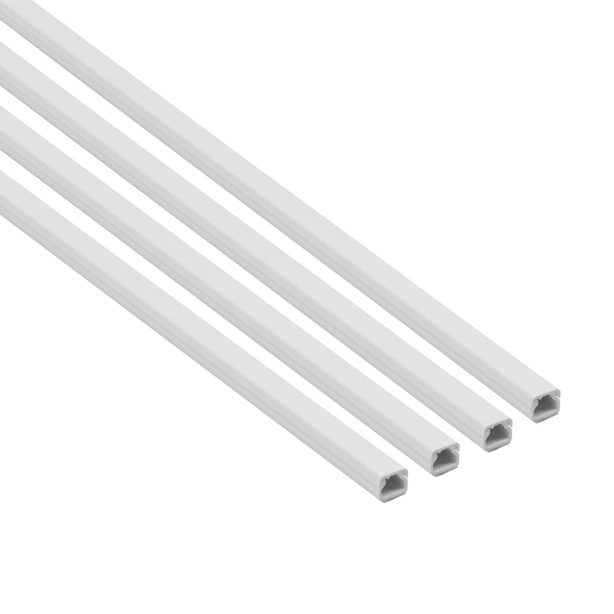 D-Line White Rectangular Trunking length,(W)10mm (L)2m (H)8mm, Pack of ...