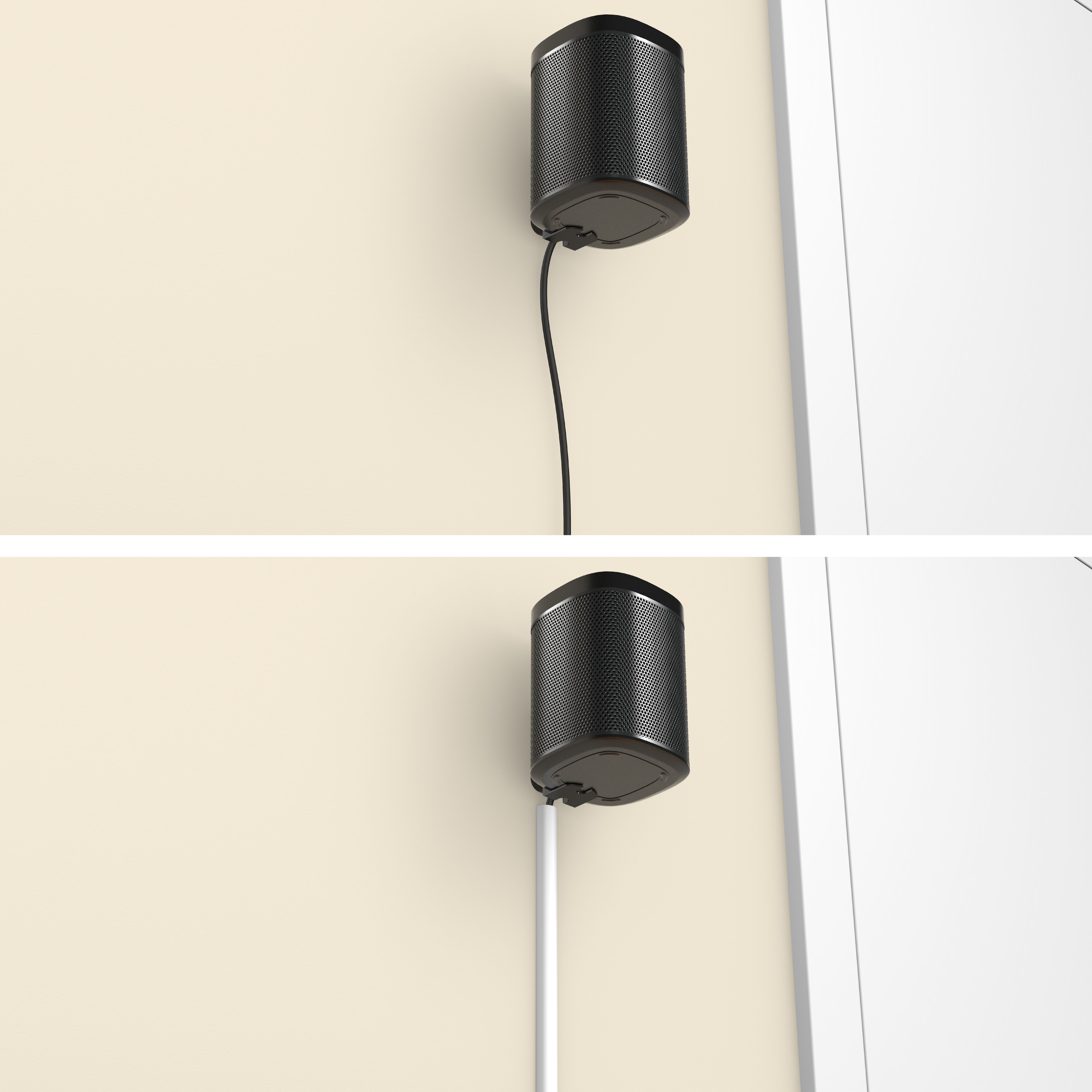 D-Line White Semi-circle Decorative trunking (H)10mm, Pack of 4