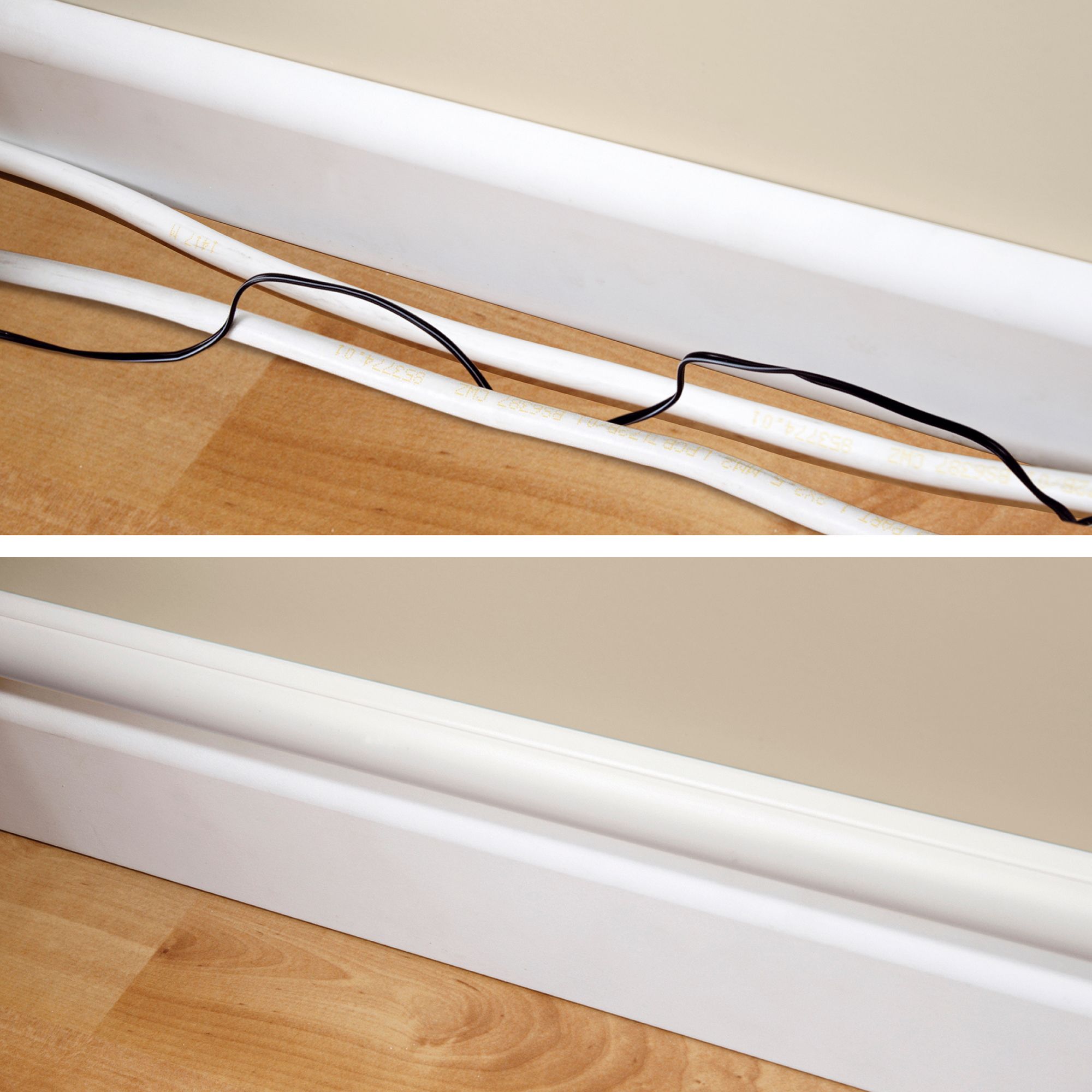 D-Line White Semi-circle Decorative trunking (H)15mm, Pack of 4