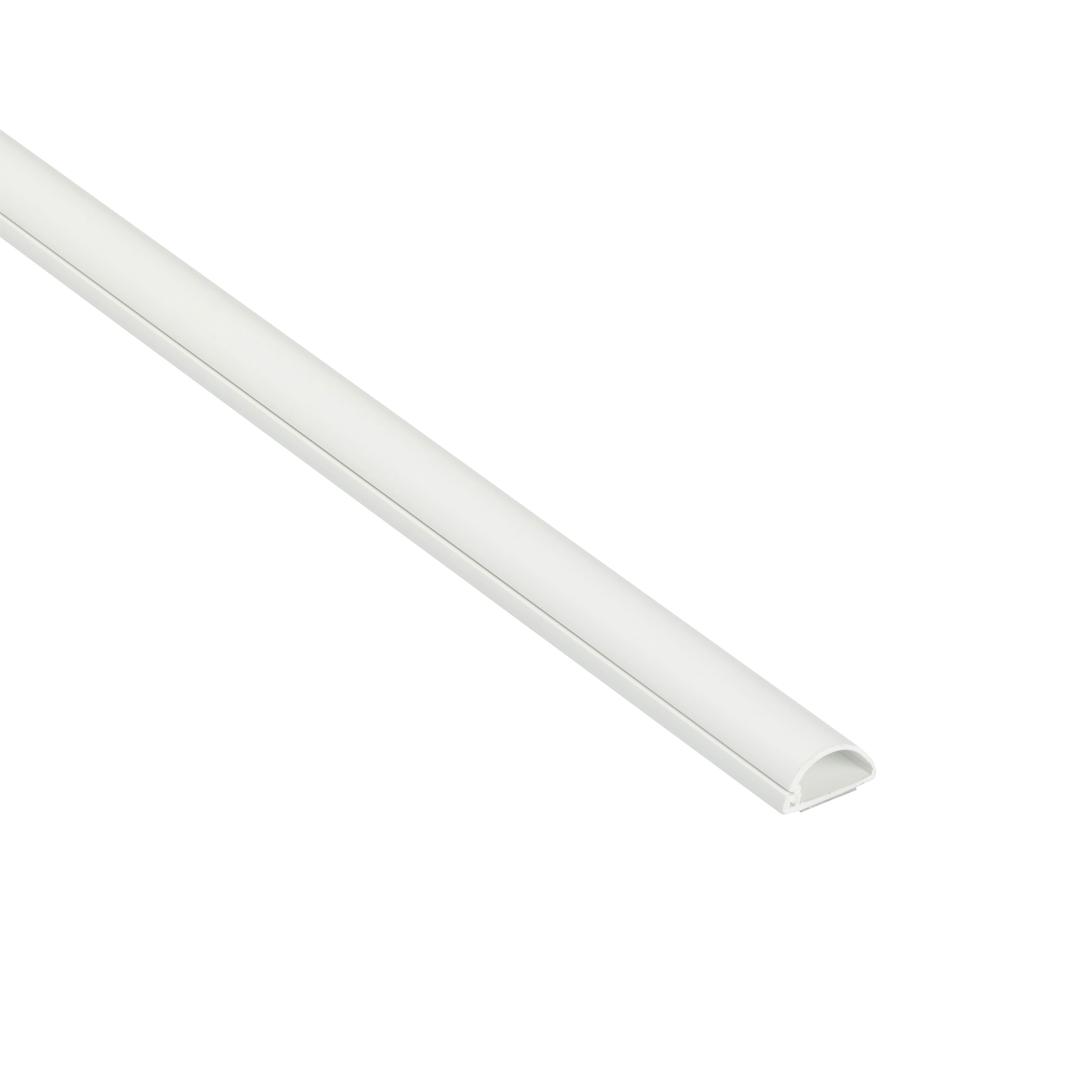 D-Line White Semi-circle Decorative trunking (H)20mm (W)10mm | DIY at B&Q