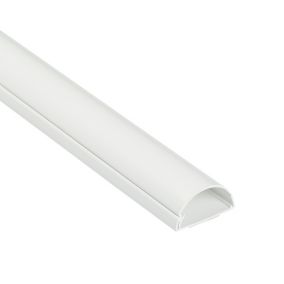 D-Line White Semi-circle Decorative trunking (H)20mm (W)40mm (D)20mm