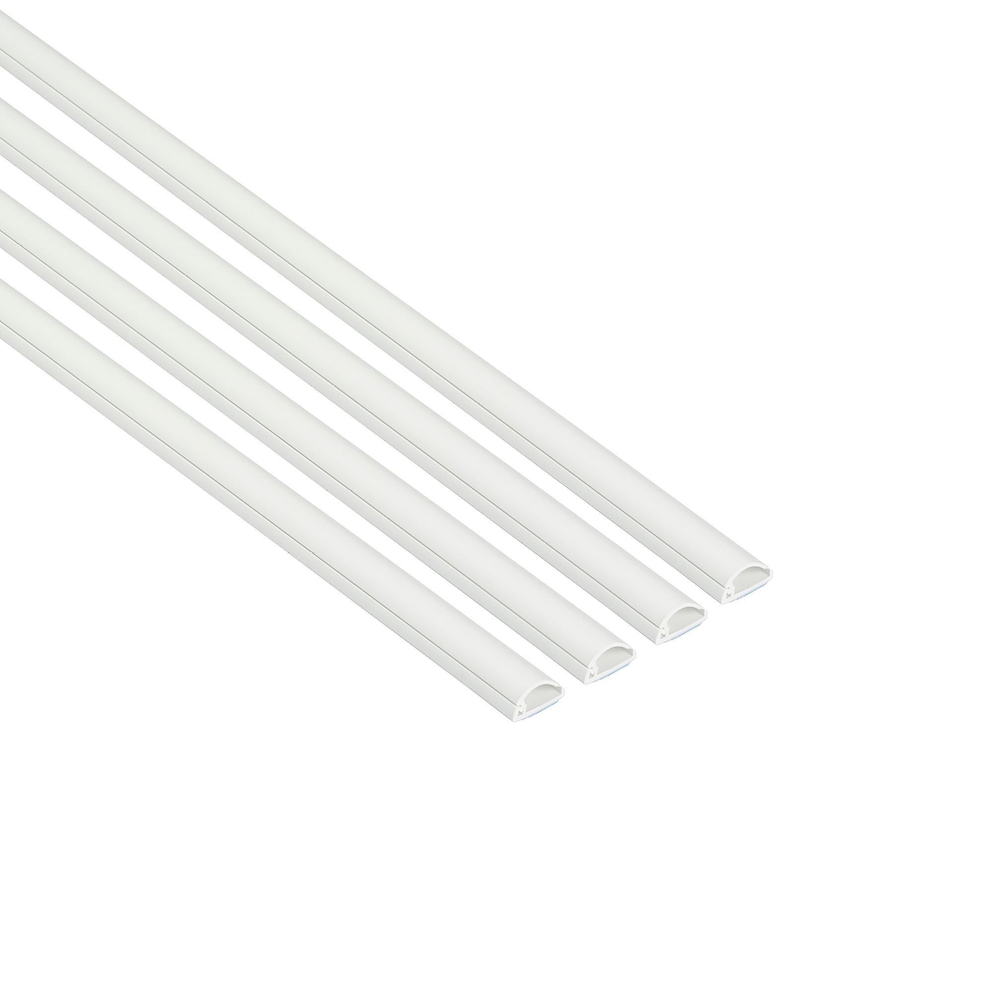 D-Line White Semi-circle Decorative trunking (H)8mm, Pack of 4