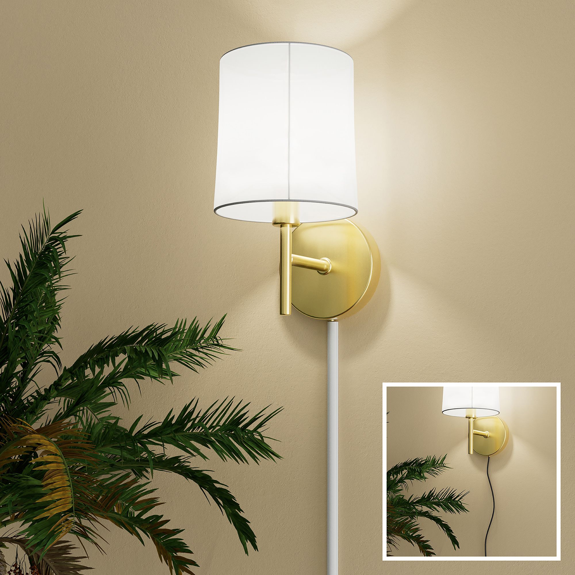 D-Line White Semi-circle Decorative trunking (H)8mm, Pack of 4