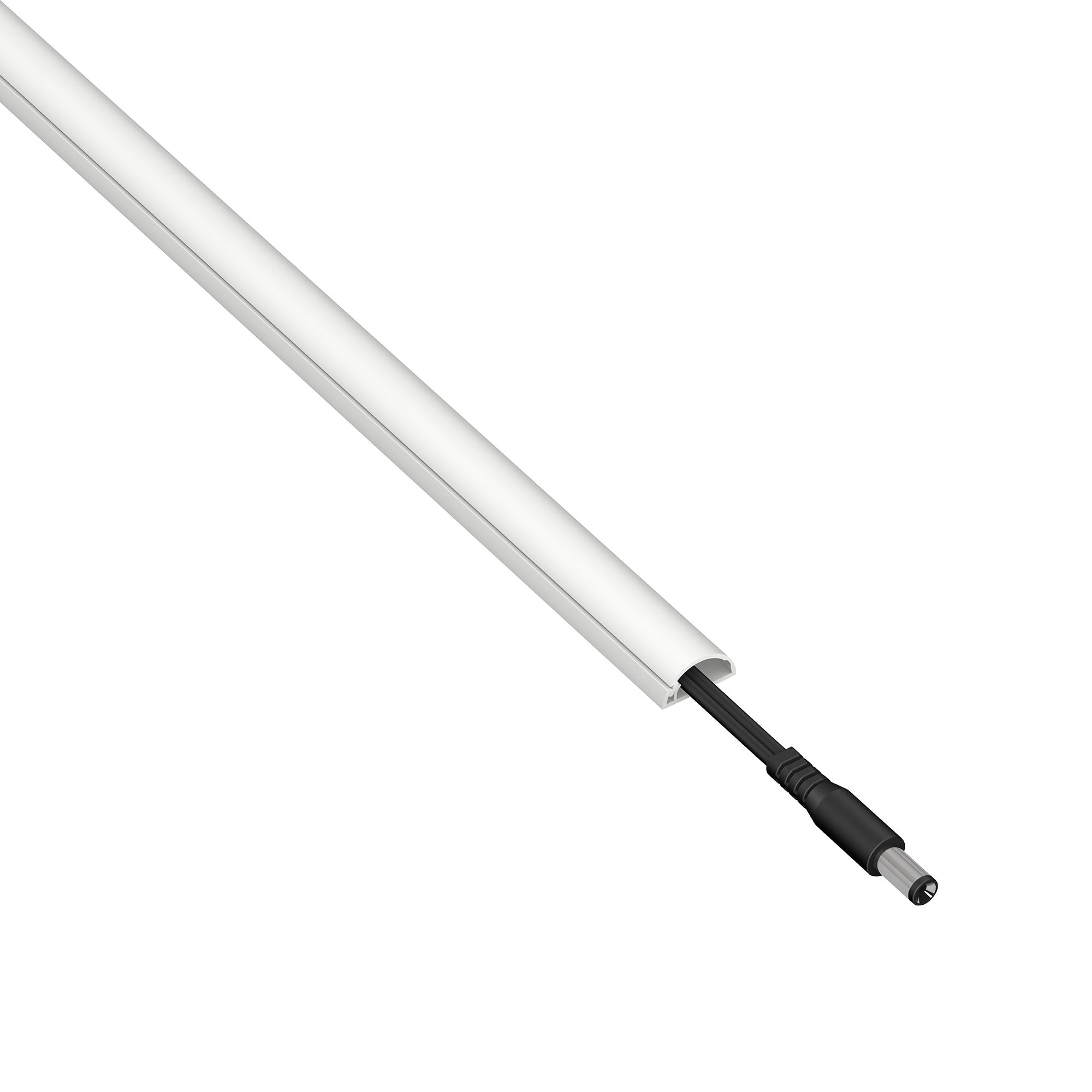 D-Line White Semi-circle Decorative trunking (H)8mm, Pack of 4