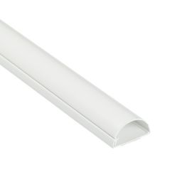 D-Line White Semi-circle Decorative trunking,(W)40mm (L)1m (H)20mm