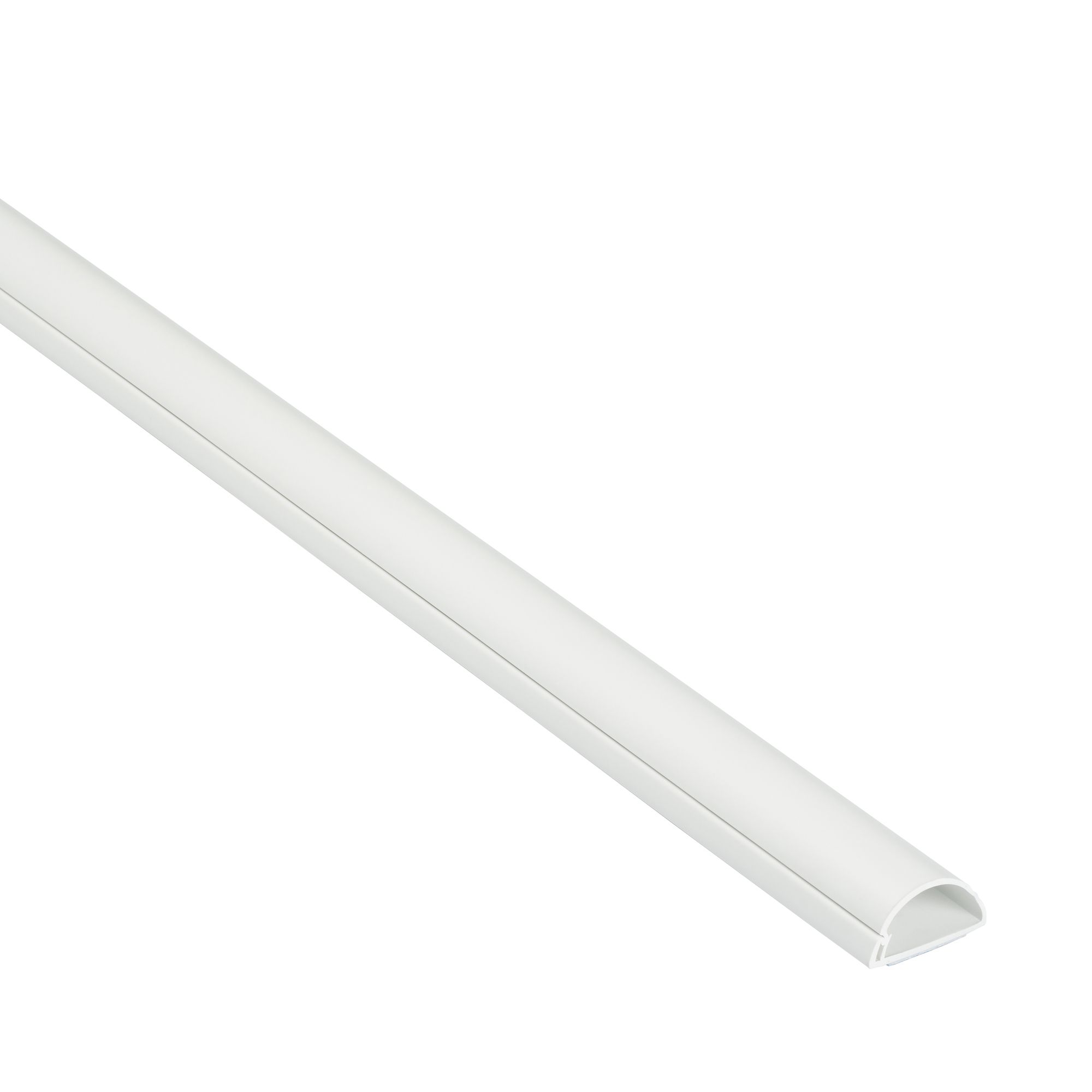 D-line White Semi-circle Mini Trunking, (w)30mm (l)1m (h)15mm 