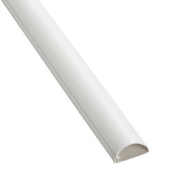 D-Line White Semi-circle Trunking length,(W)30mm (L)2m (H)15mm