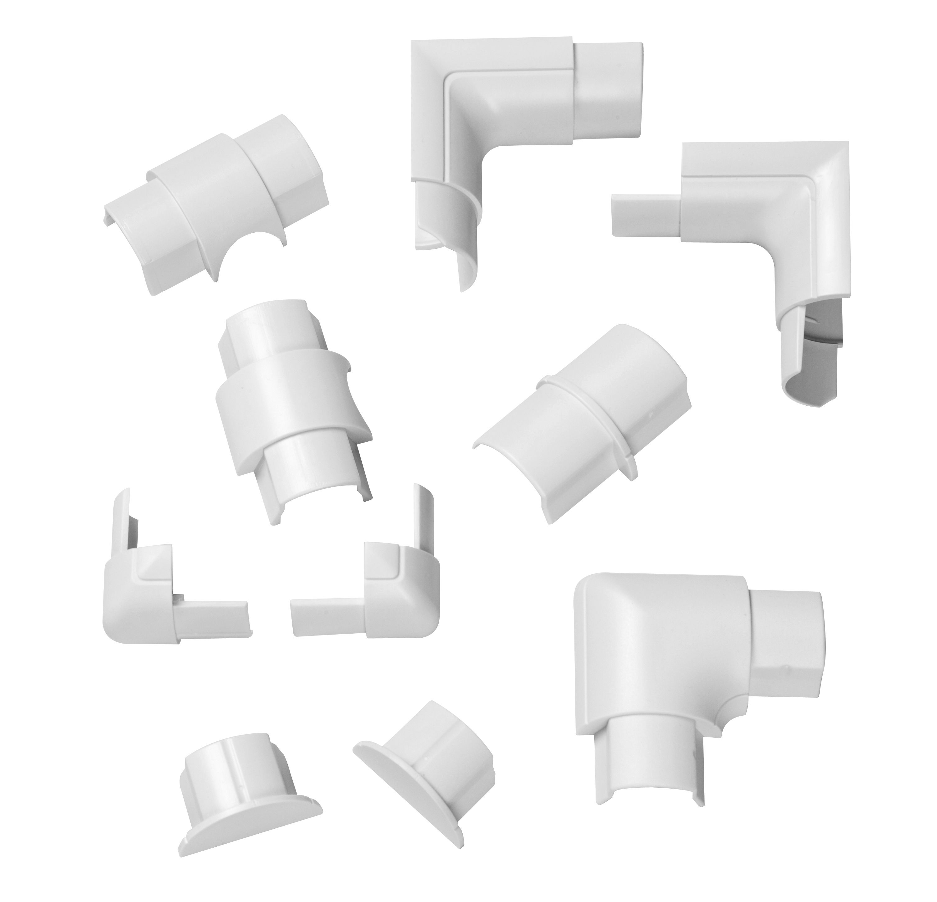 D-Line White Trunking kit (D)15mm, (W)30mm