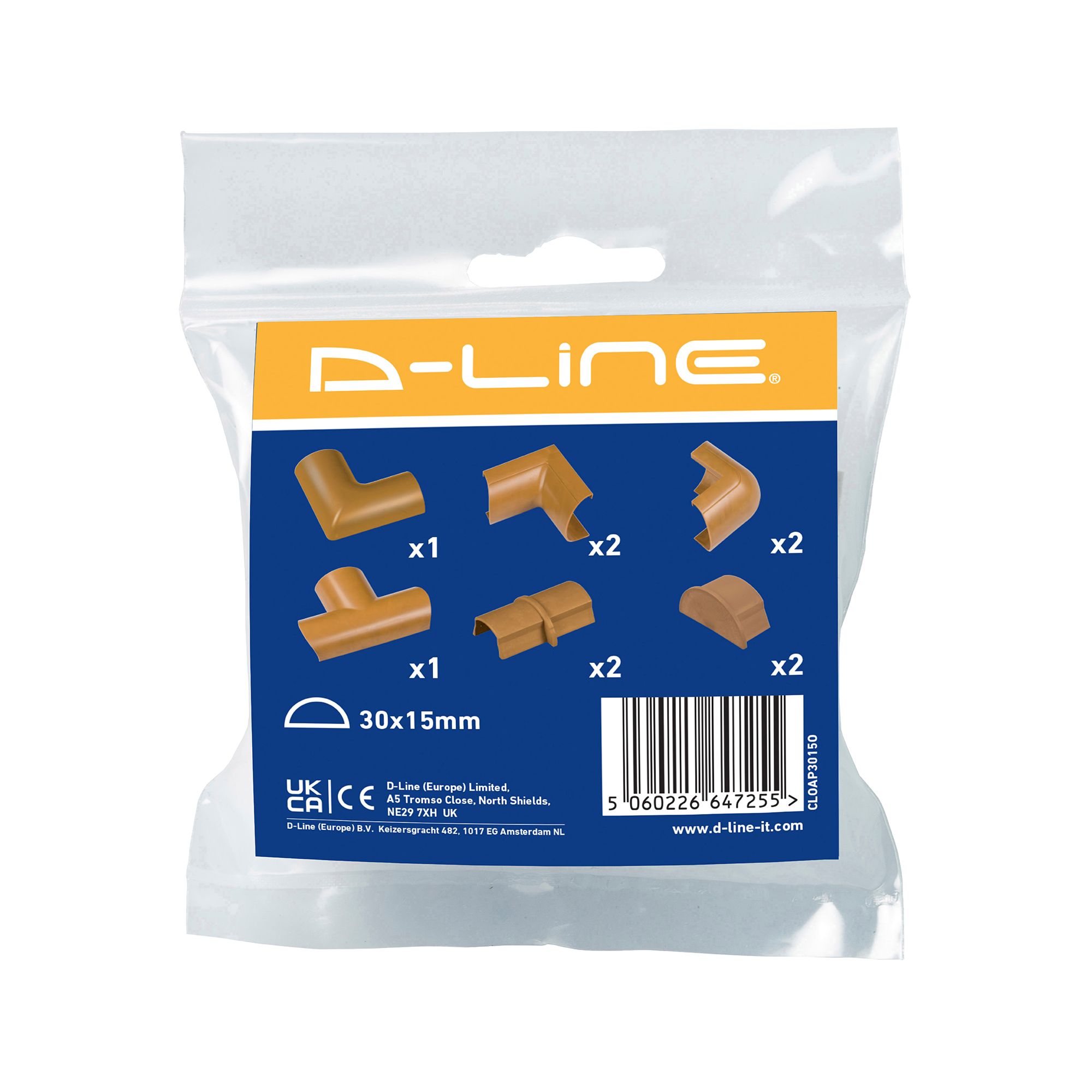 D-Line Wood effect 10 Piece Accessory pack (D)15mm, (W)30mm