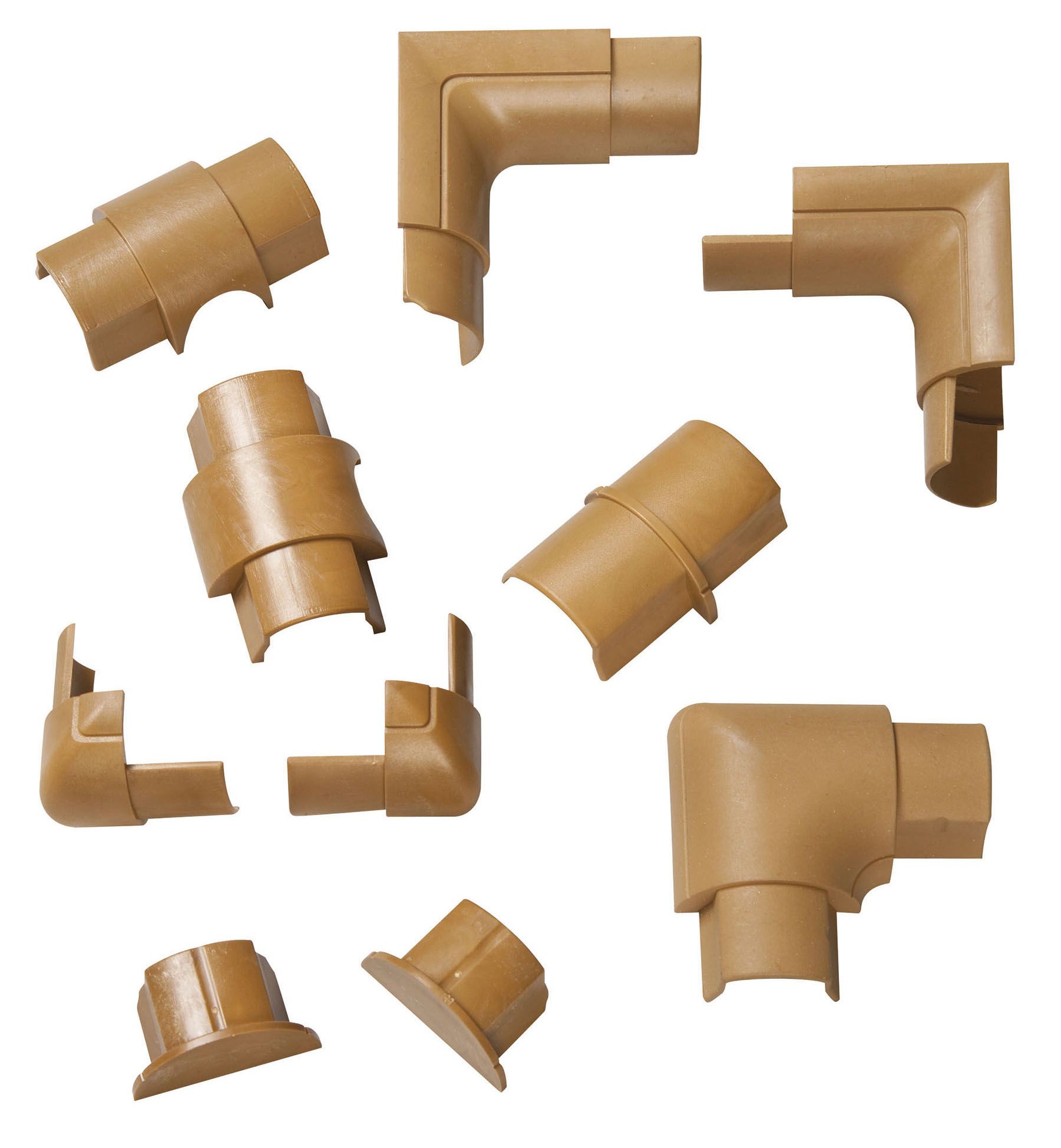 D-Line Wood effect 10 Piece Trunking kit (D)15mm, (W)30mm
