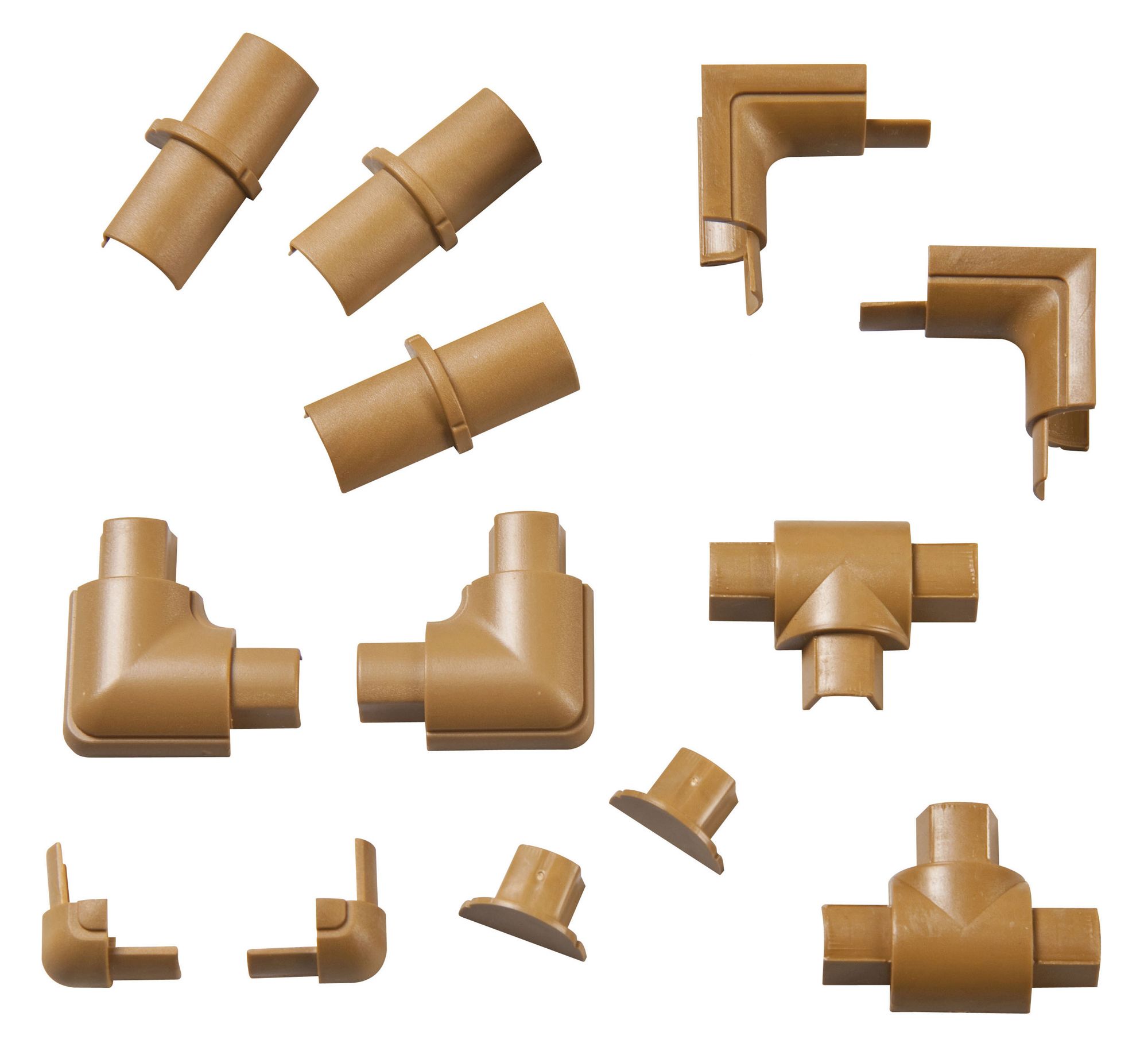 D-Line Wood effect Micro 13 Piece Trunking kit (D)8mm, (W)16mm